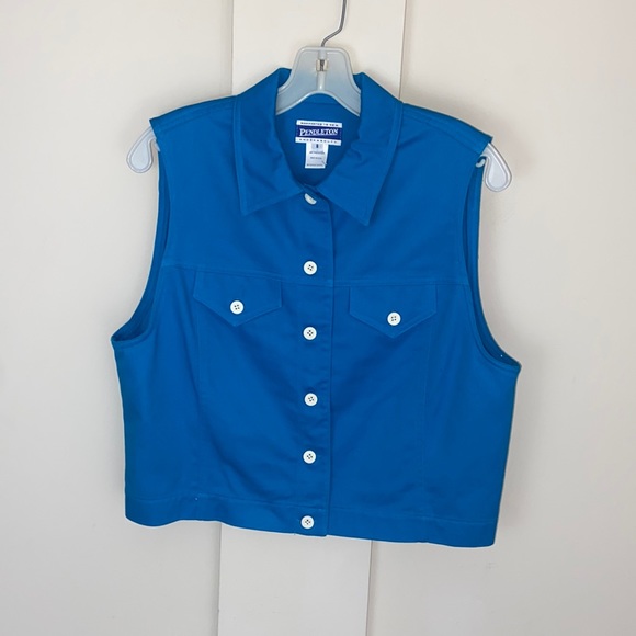 Vintage Pendleton Knockabouts South Beach Blue Vest - Picture 1 of 5